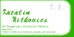 katalin milkovics business card